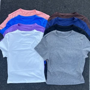 Solid color women's soft breathable comprehensive training T-shirt