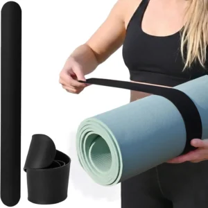 Heavy Duty Yoga Mat Strap, 20" L x 2" W Bungee Band